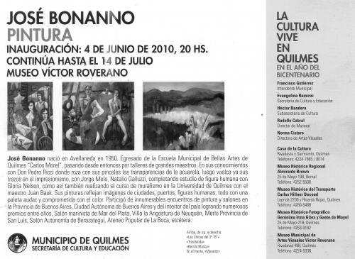 Muestra de José Bonanno. 4 de junio de 2010